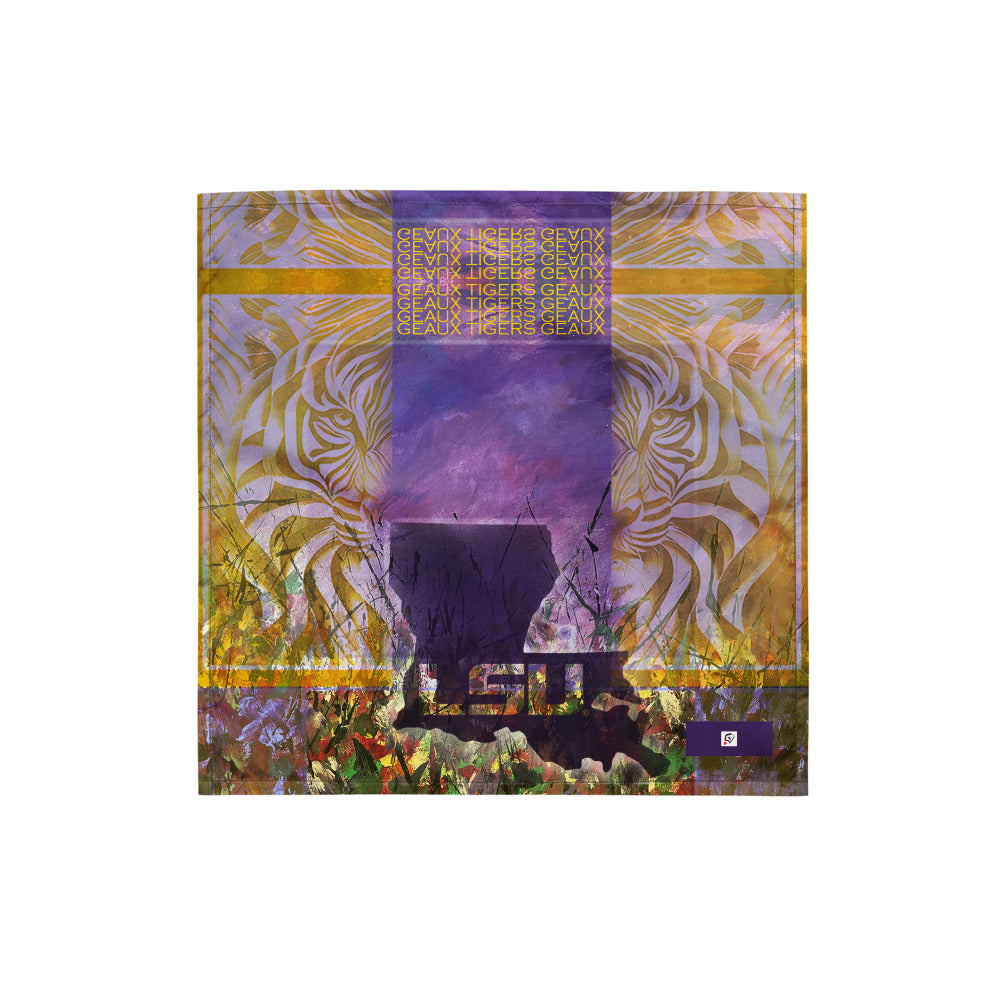 Rongin Bandana | GEAUX TIGERS | Gold + Purple