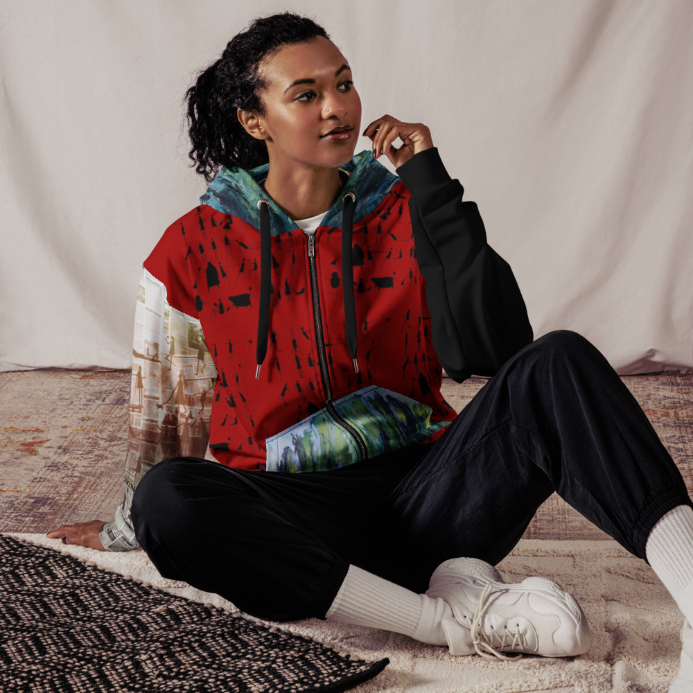 ONE UNI-SEX ZIP HOODIE [BLOODLINE IN HUMANKIND]