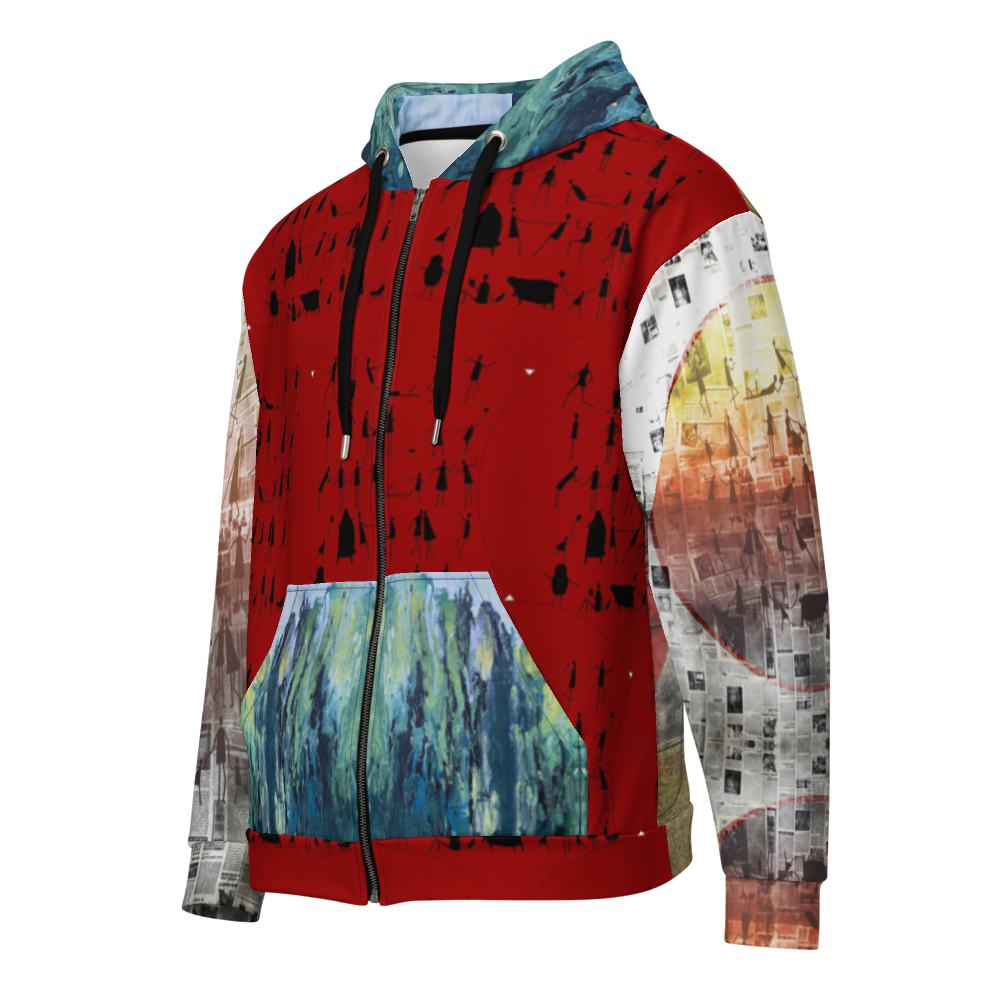 ONE UNI-SEX ZIP HOODIE [BLOODLINE IN HUMANKIND]